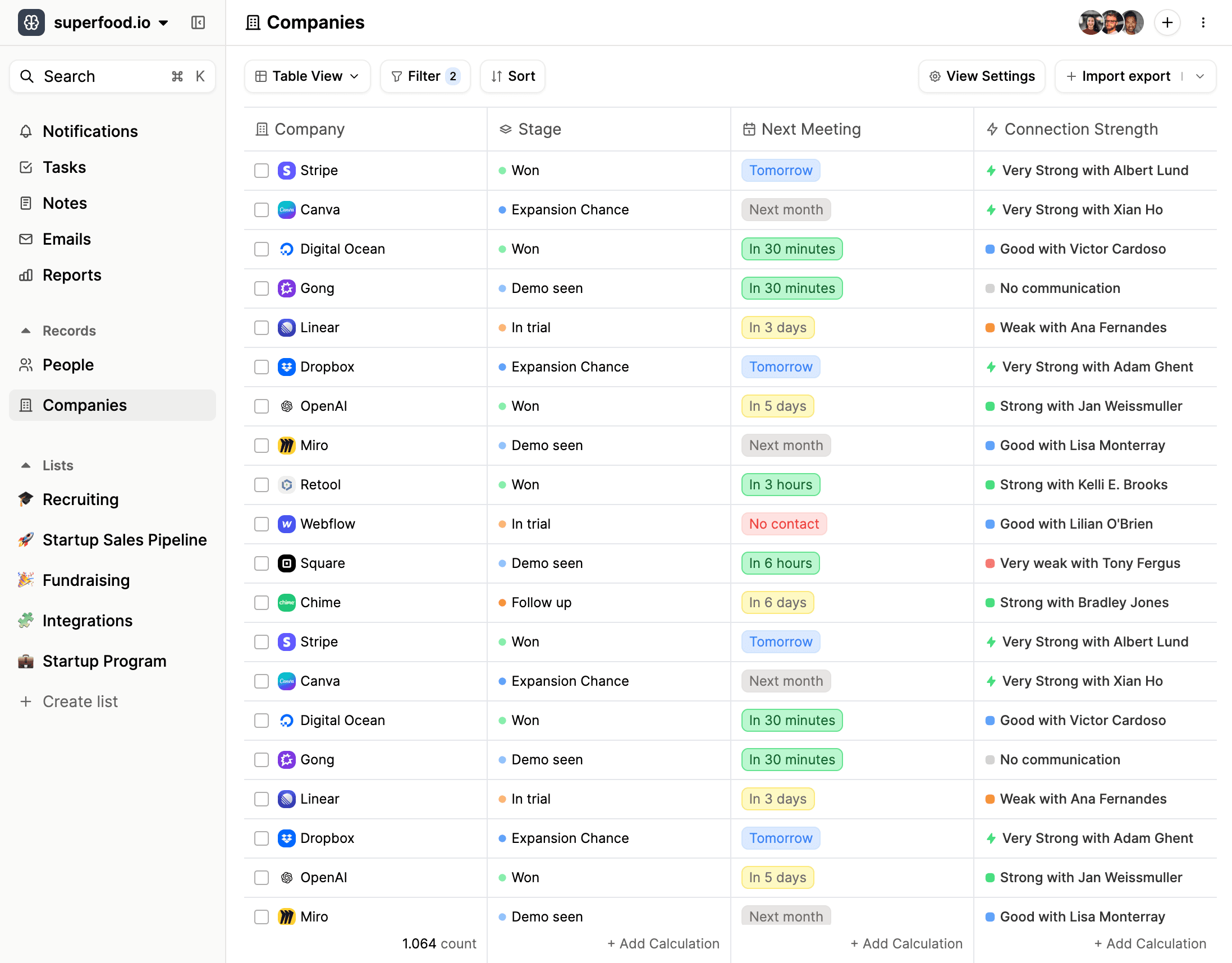 Attio CRM clone