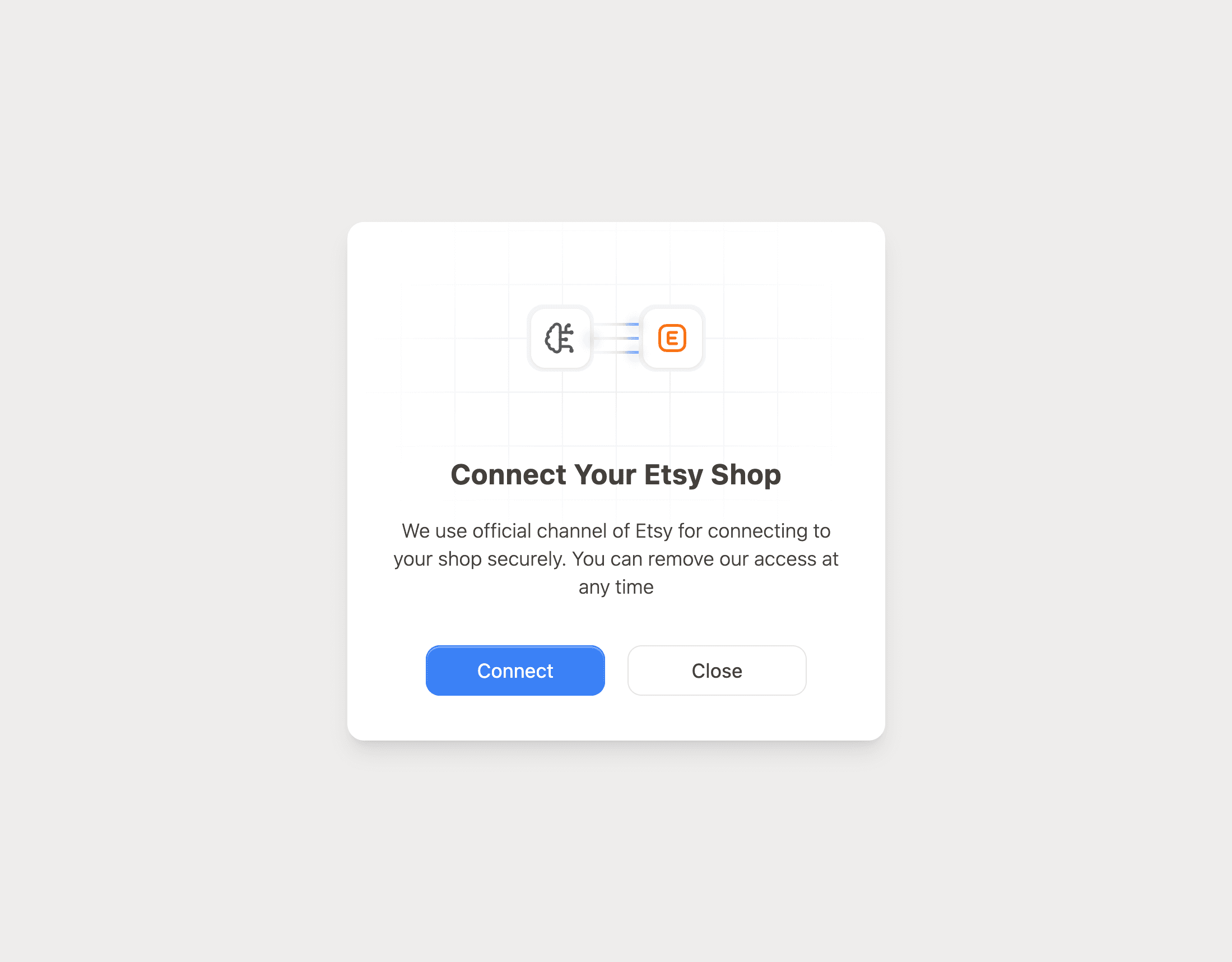 Connect modal